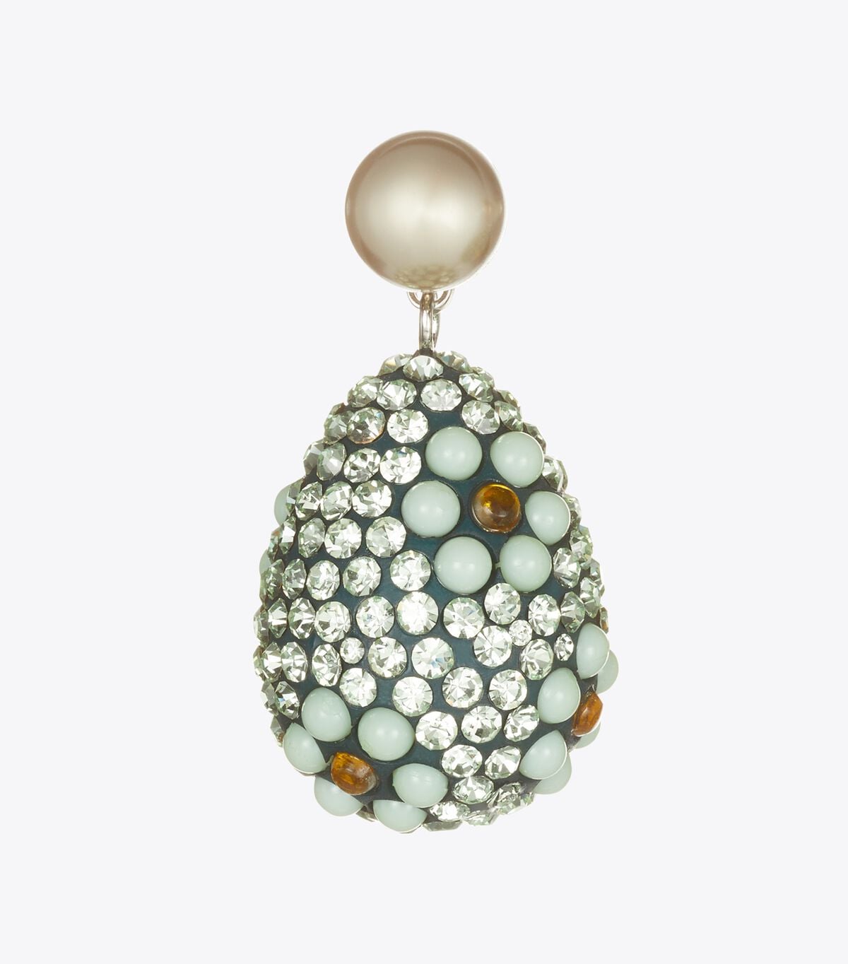 Curiosity Crystal Pearl Drop Earrings tory burch curiosity crystal pearl drop earrings