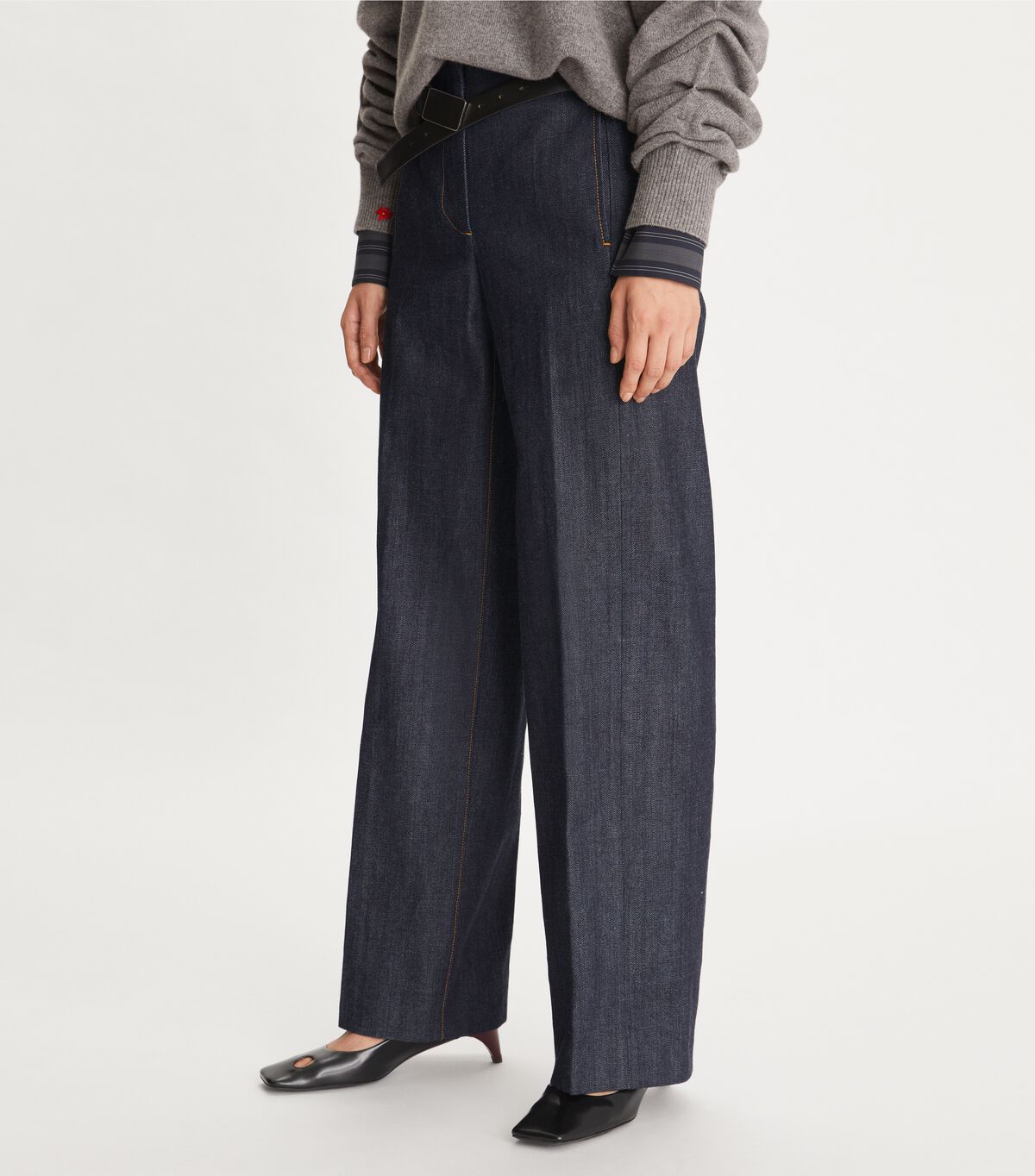tory burch selvedge denim