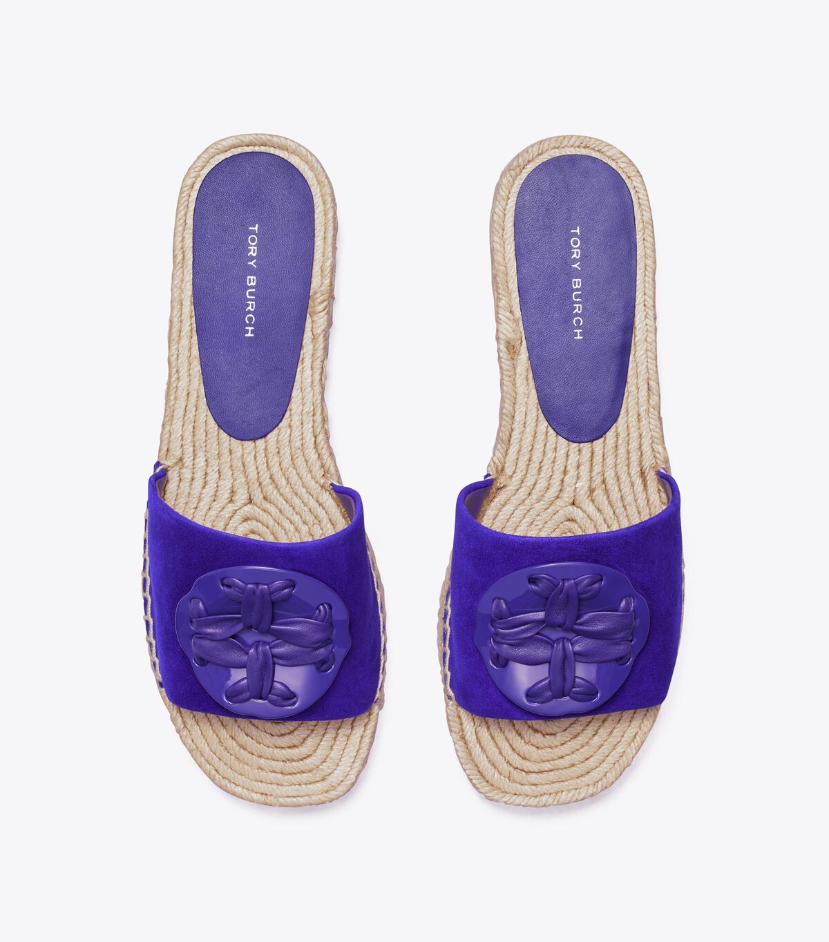 tory burch woven double t espadrille slide