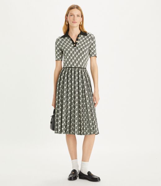 tory burch jacquard polo dress