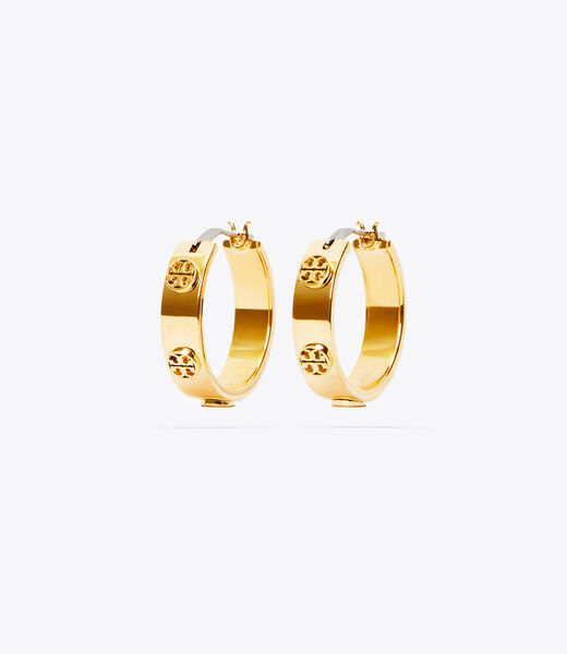 tory burch small miller stud huggie earring