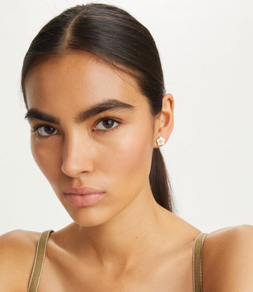 tory burch kira flower stud earring