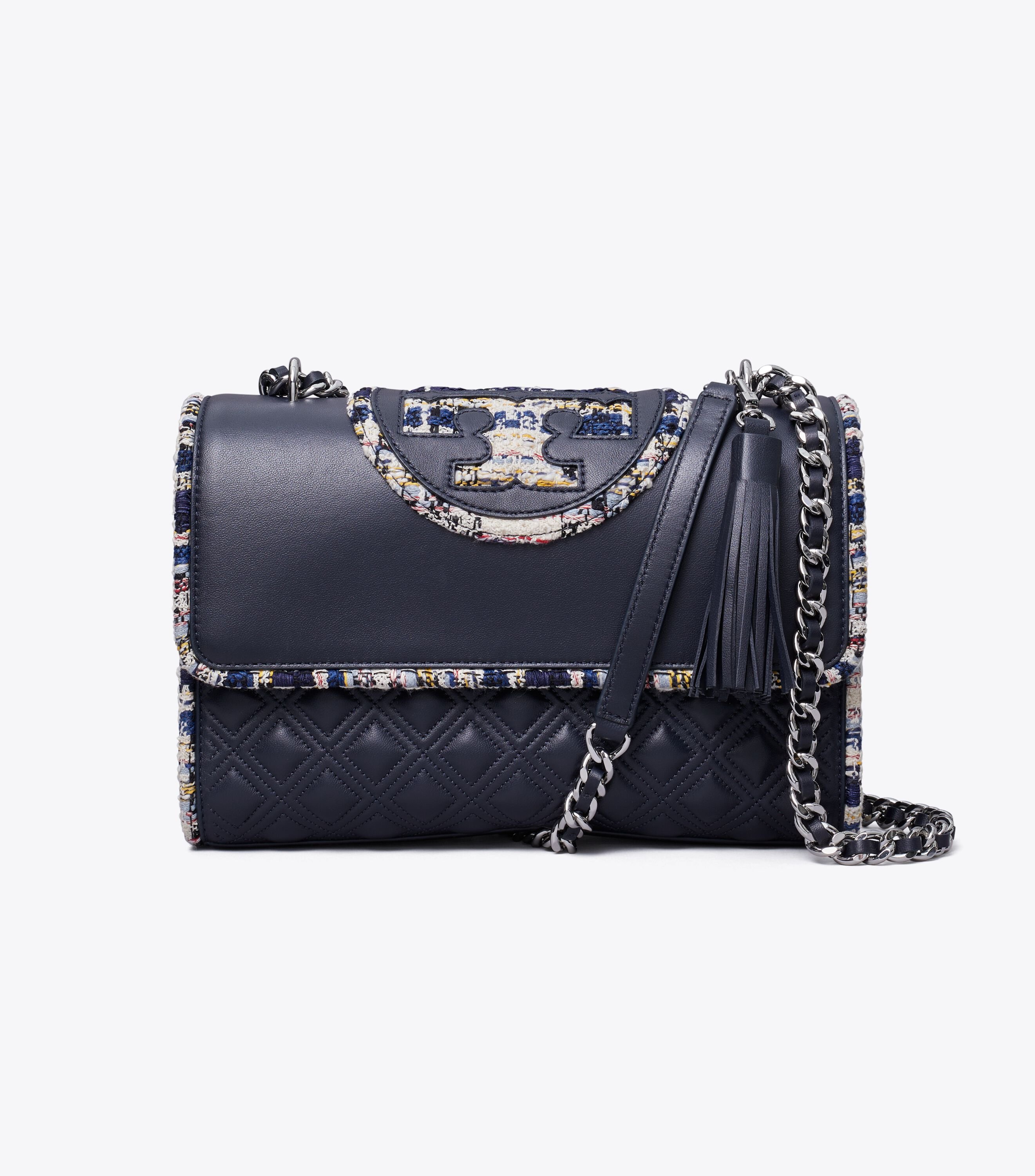 Tory burch fleming tweed convertible shoulder bag new arrivals