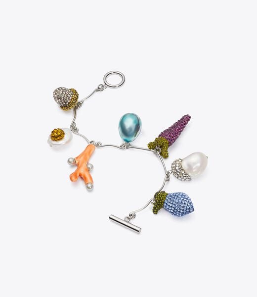 tory burch curiosity vegetable charm bracelet