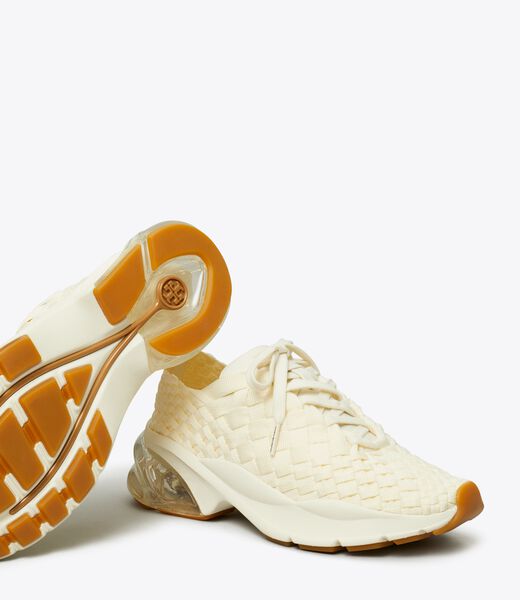tory burch good luck woven trainer