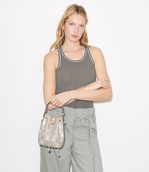 T Monogram Coated Jacquard Mini Bucket Bag tory burch t monogram coated jacquard mini bucket bag
