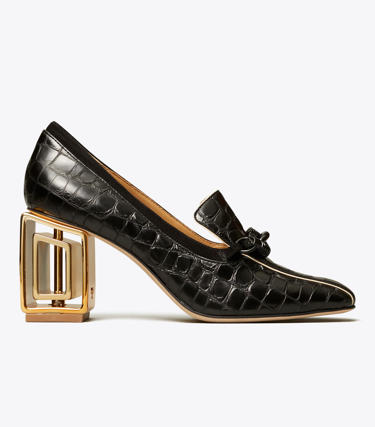 tory burch jessa metal heel loafer pump