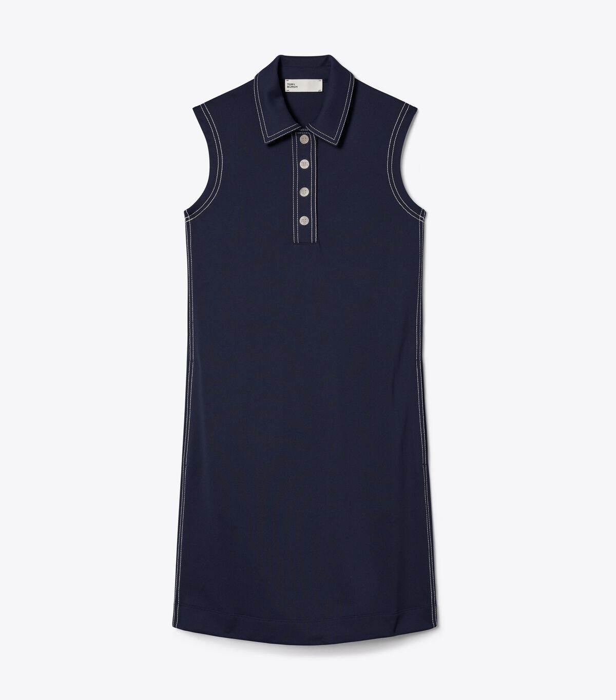 Contrast Stitch Polo Dress