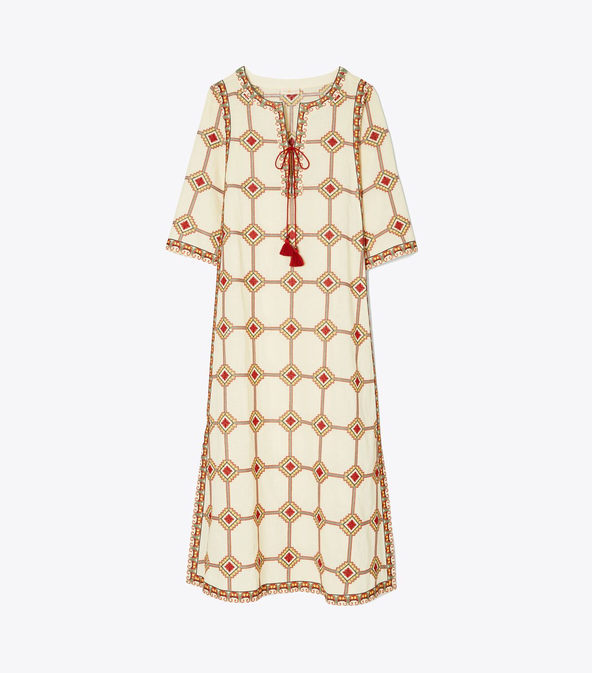 tory burch embroidered caftan