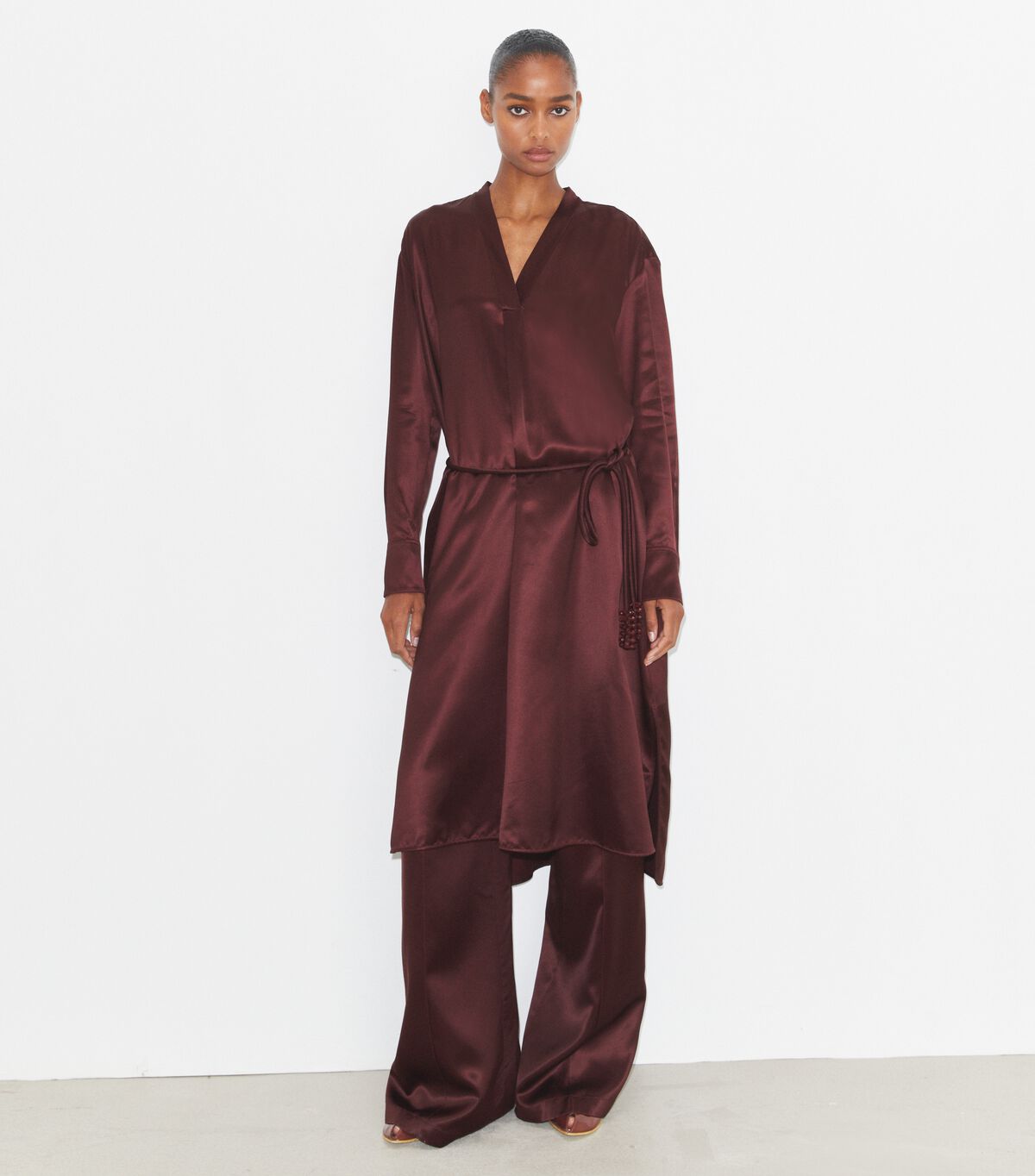 tory burch فستان قميص من الفيسكوز