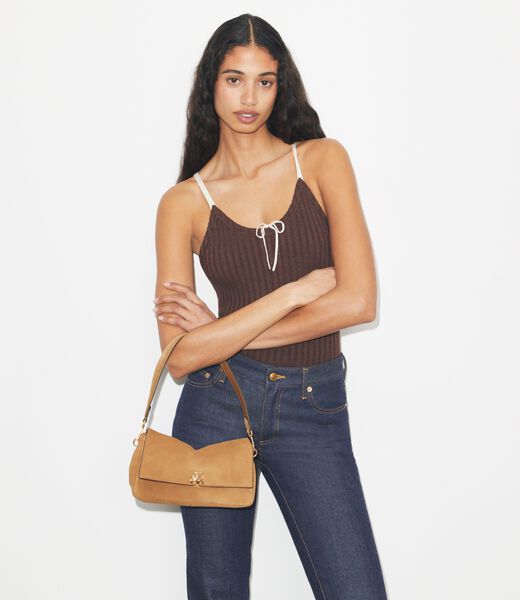 tory burch small charlie suede shoulder bag
