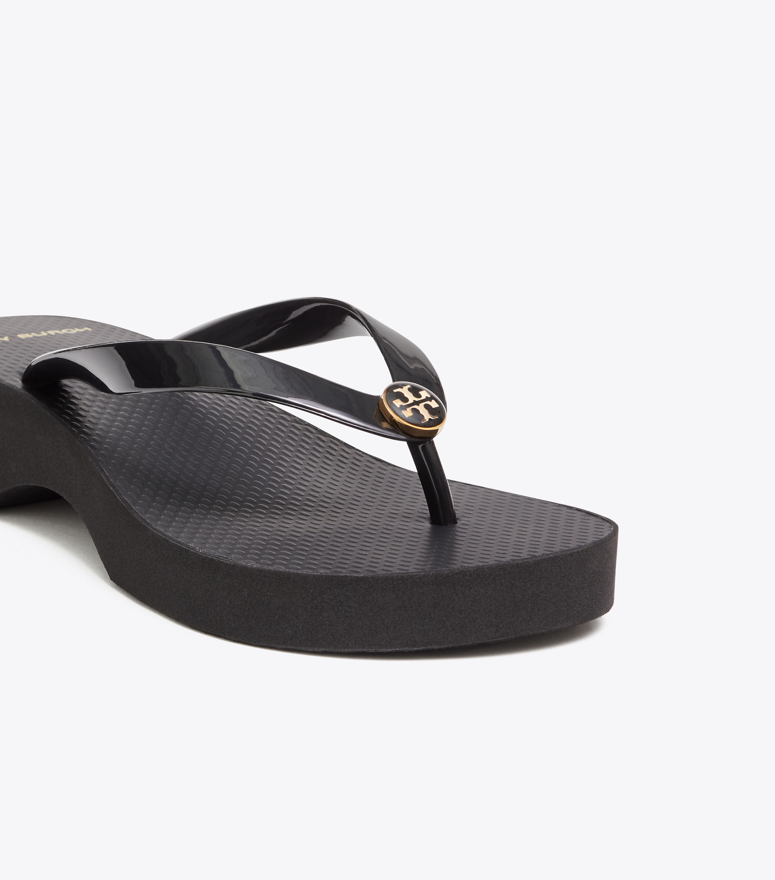 Tory burch carved wedge flip flop cheap