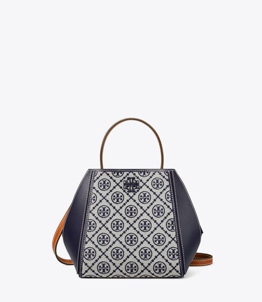 tory burch small  t monogram mcgraw bucket bag
