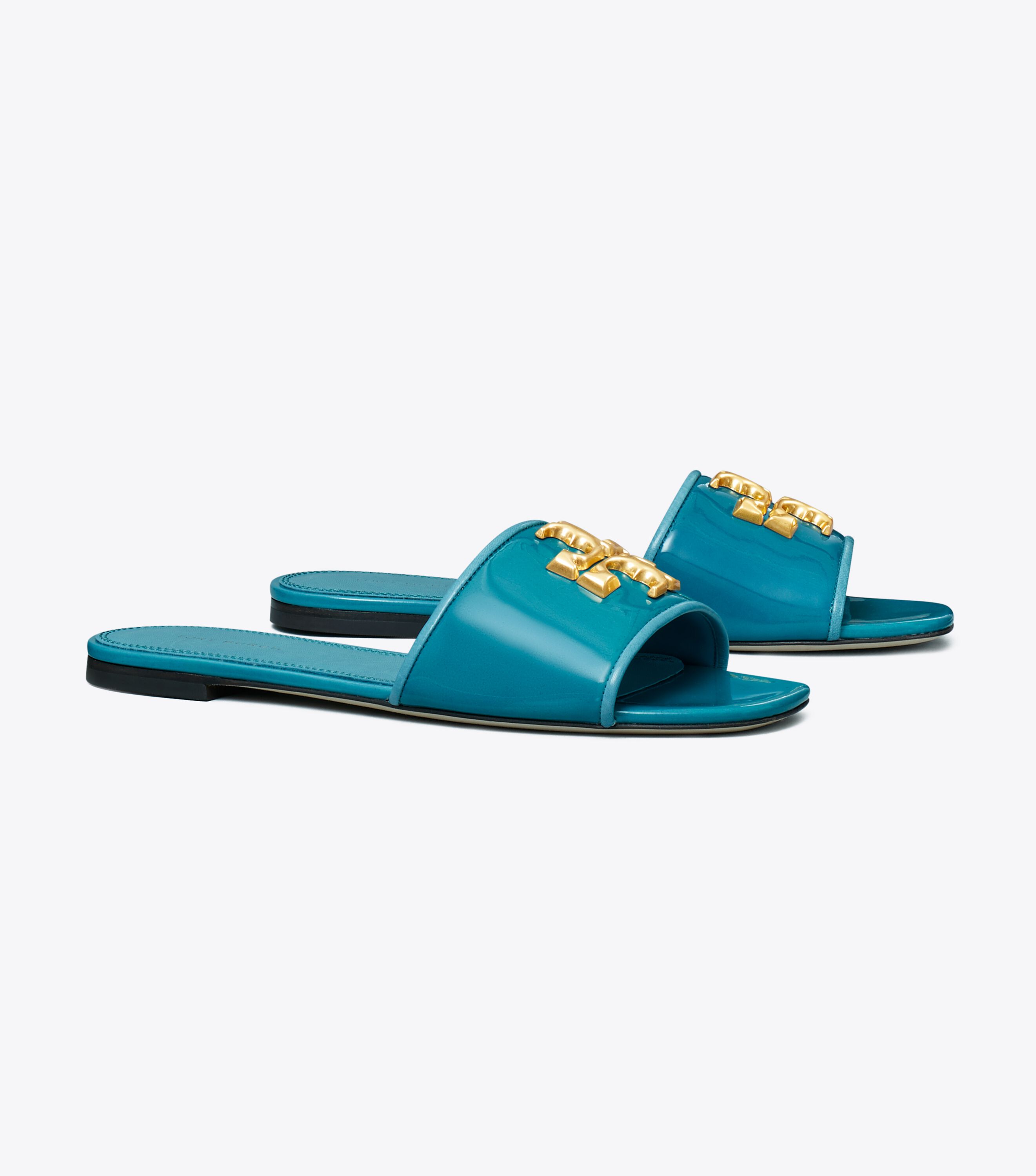 Tory burch blue slides top