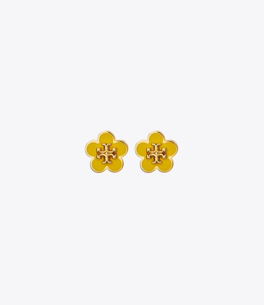 tory burch kira enamel flower stud earring