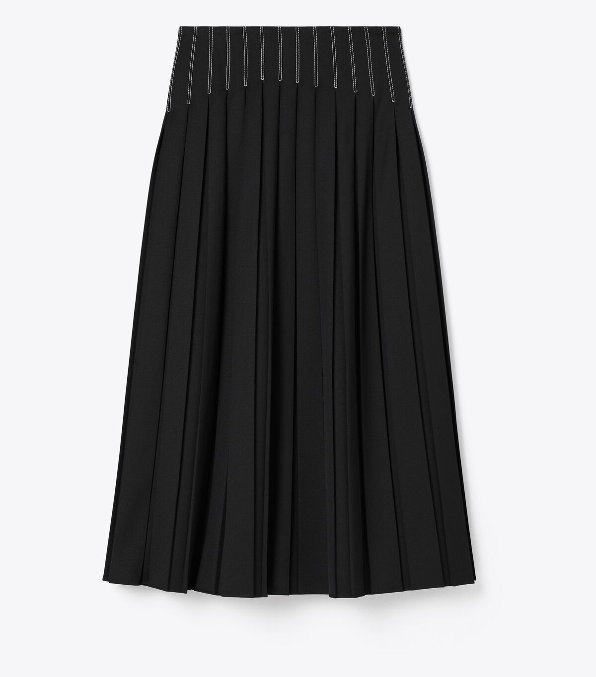 tory burch wool twill pleated skirt