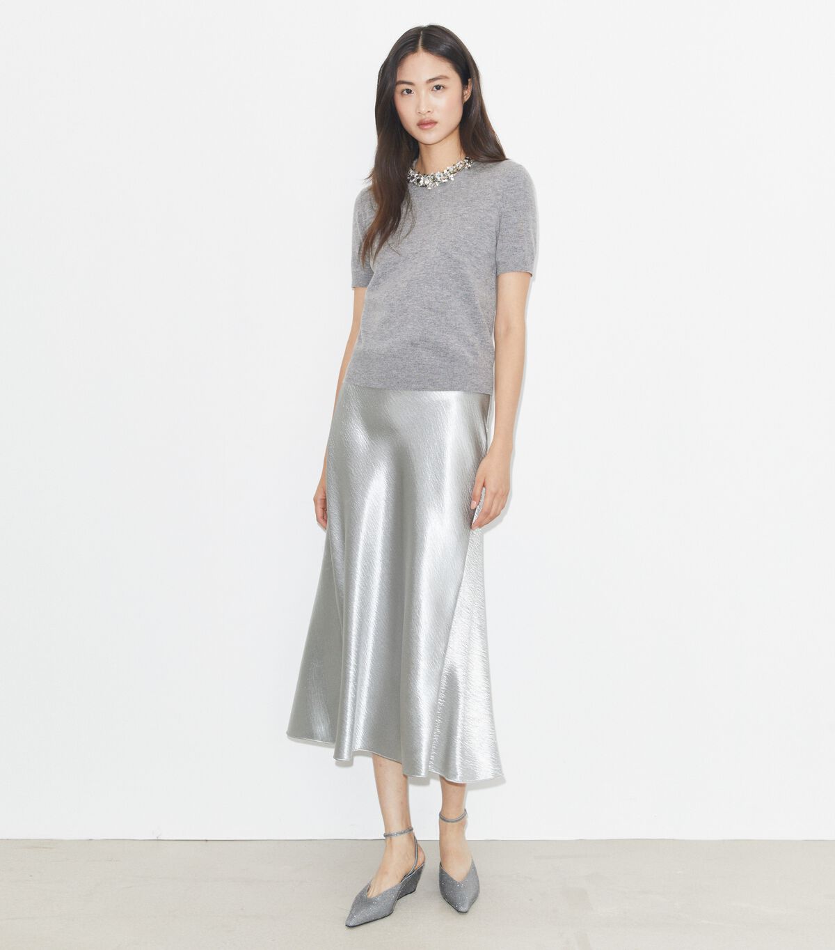 tory burch wool and sequin short sleeved sweater