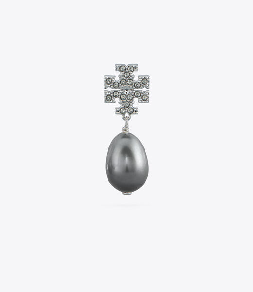 tory burch kira pave pearl drop earring