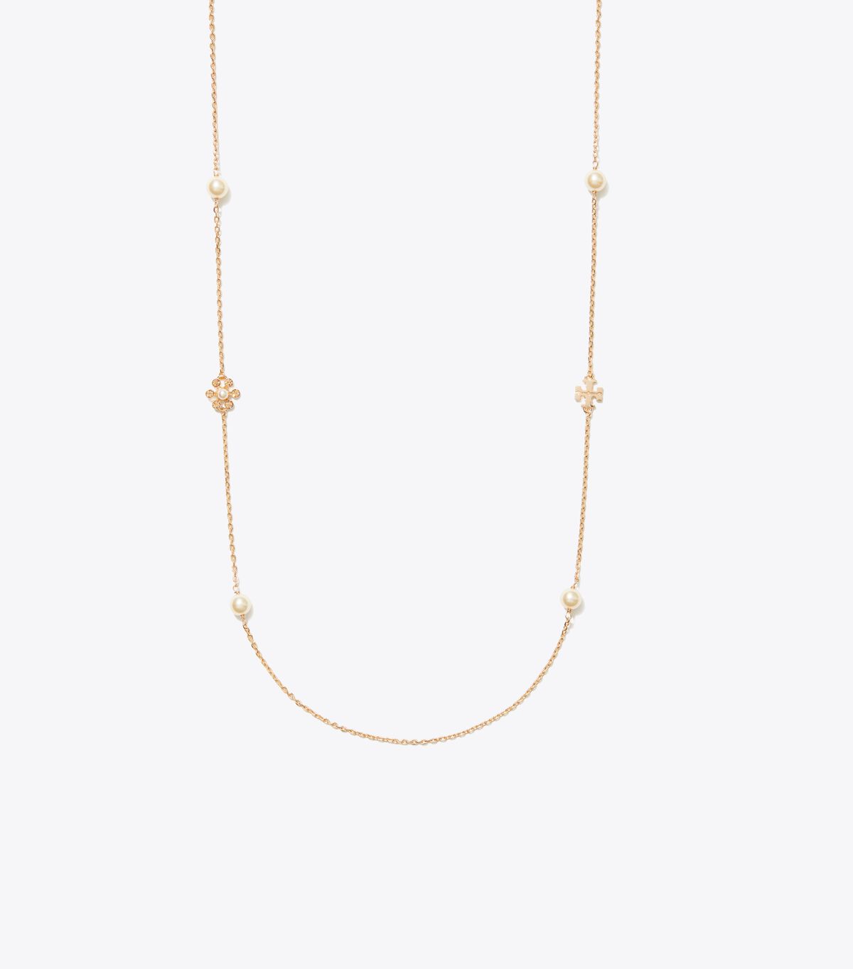tory burch moondance long flower necklace