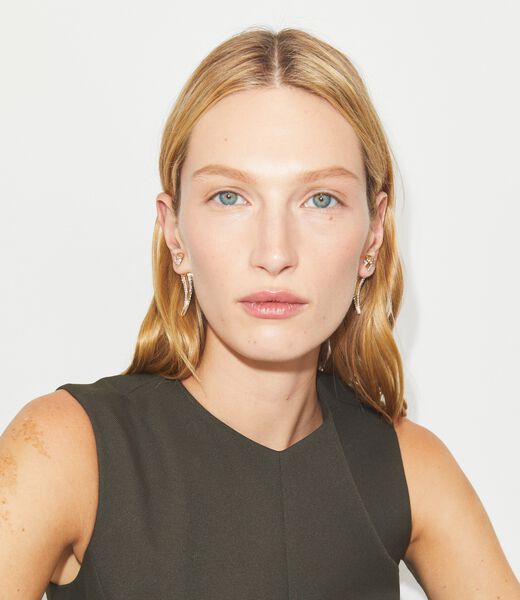 tory burch pav logo spike front back earring