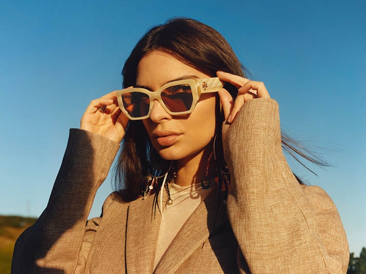 Tory burch blue deals light glasses